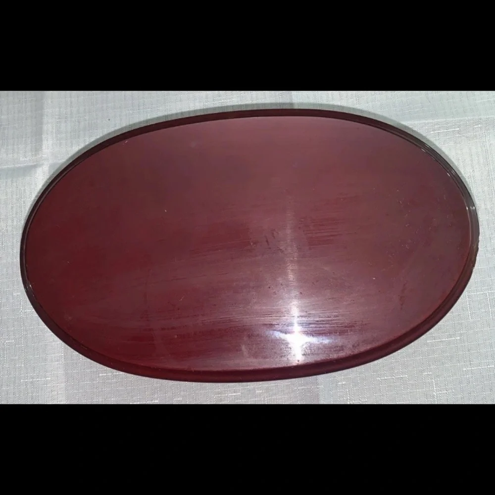 🎯 NEW Oval Cherry Wood Jewelry Box NWOT